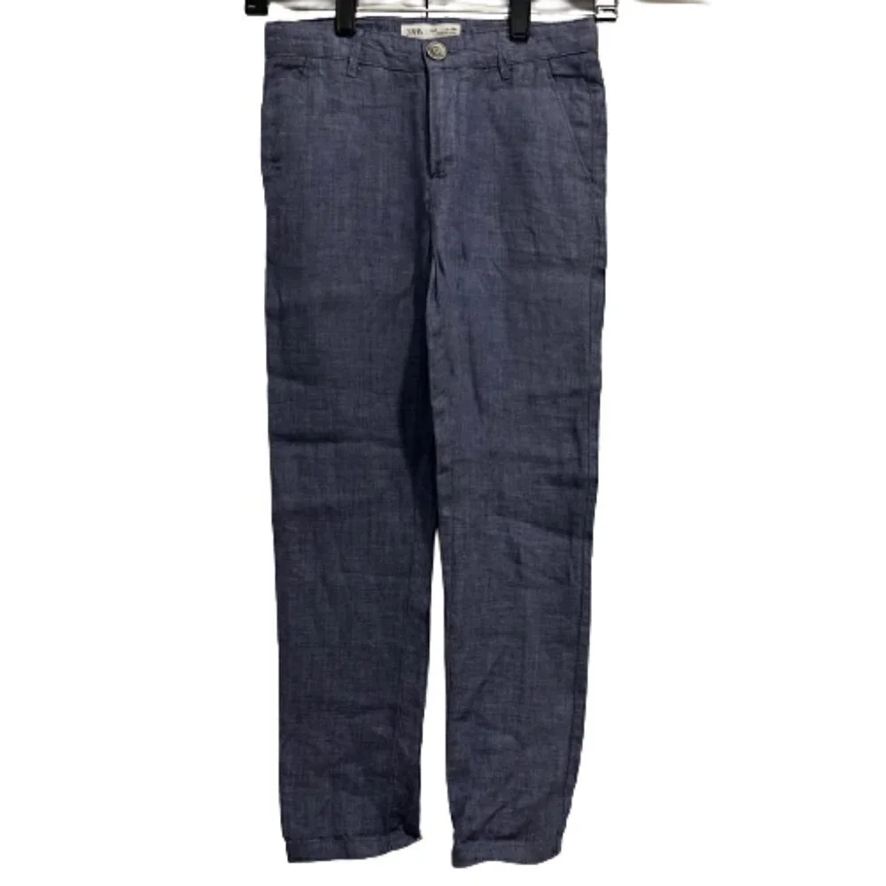Zara Boys Blue Dress Pants Size 9 - Picture 1 of 5